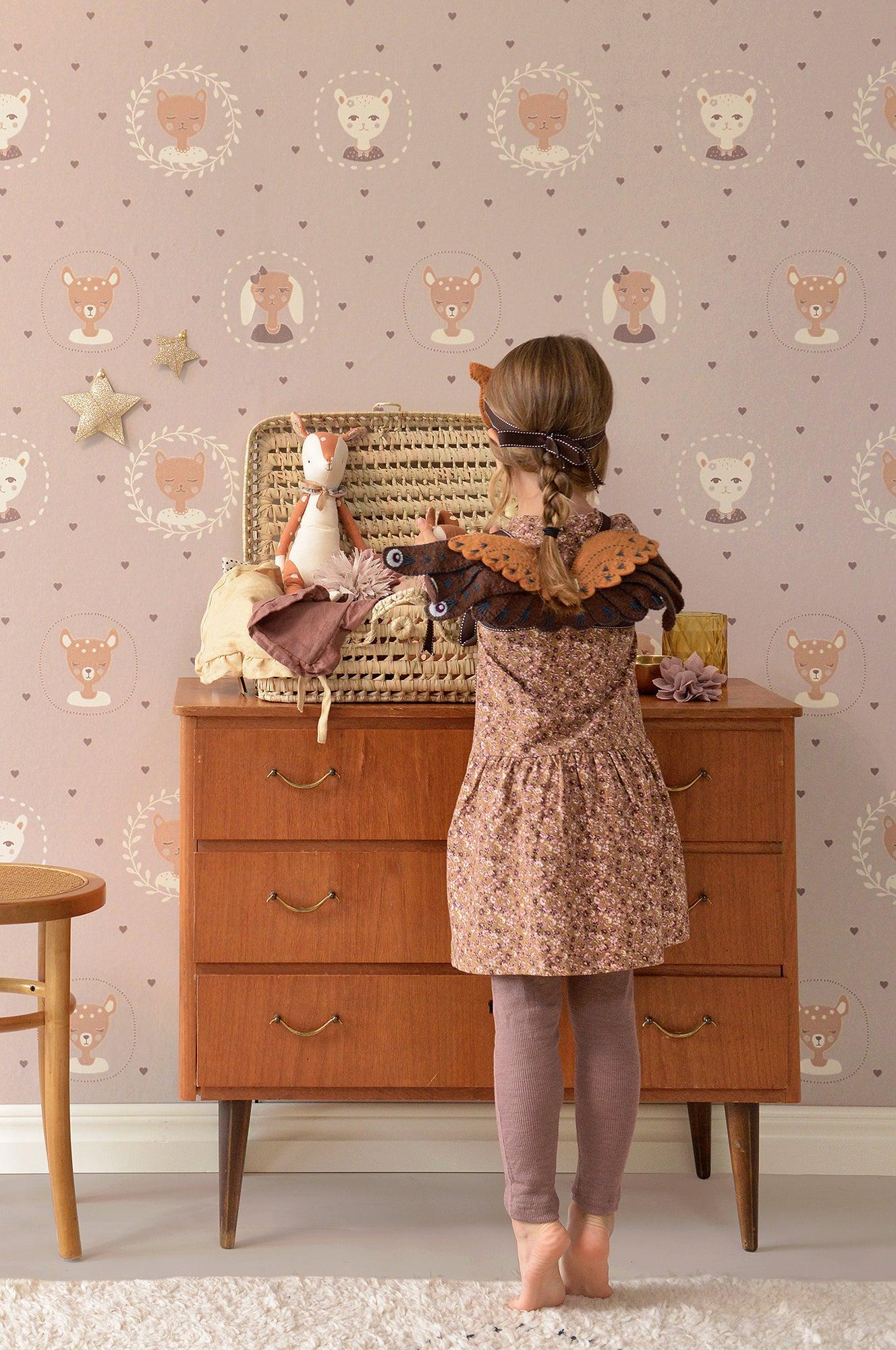 Majvillan - Tapete Hearts Dusty-Tapeten-Majvillan-TOJU Interior