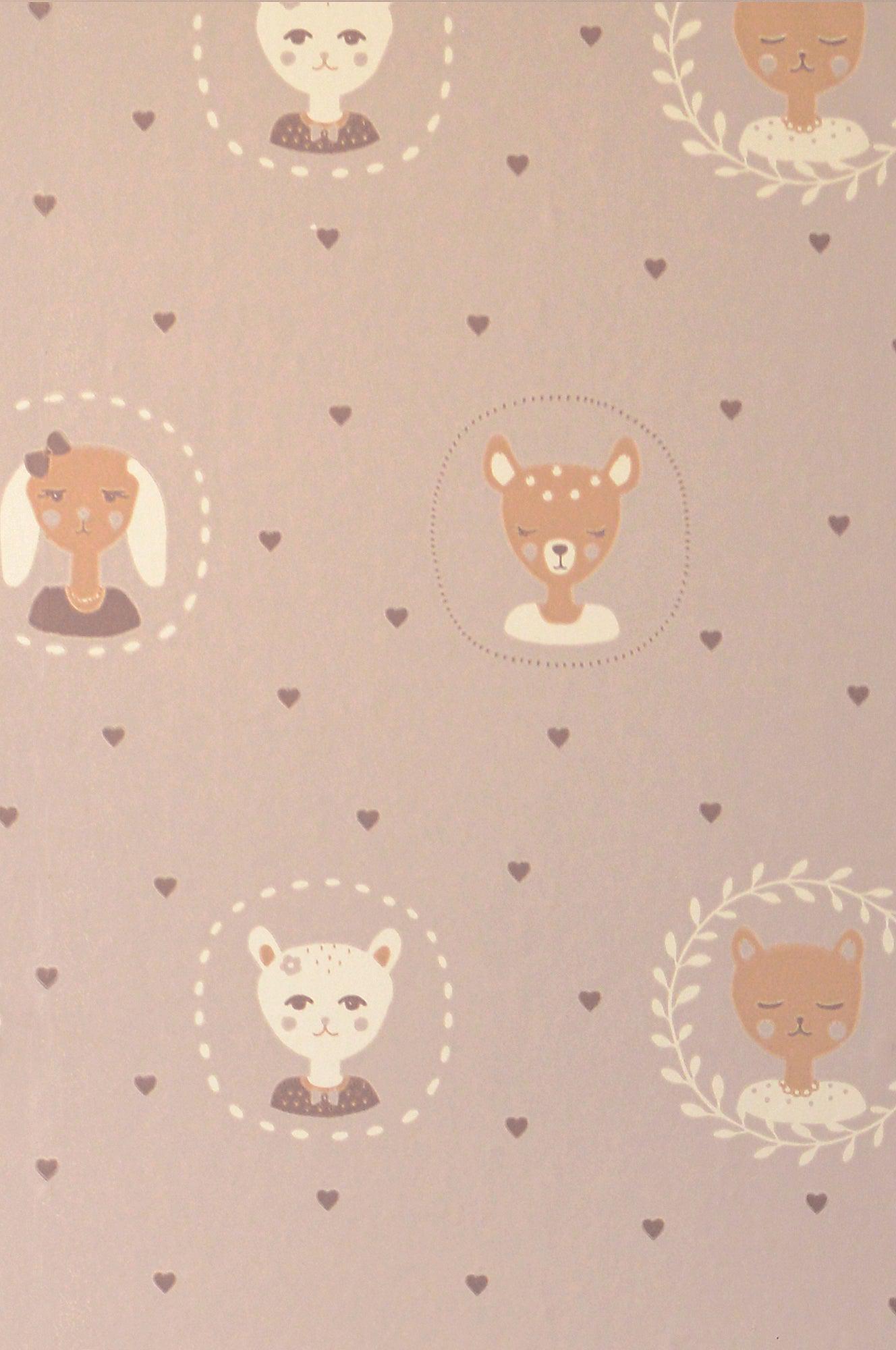 Majvillan - Tapete Hearts Dusty-Tapeten-Majvillan-WARM LILAC-TOJU Interior