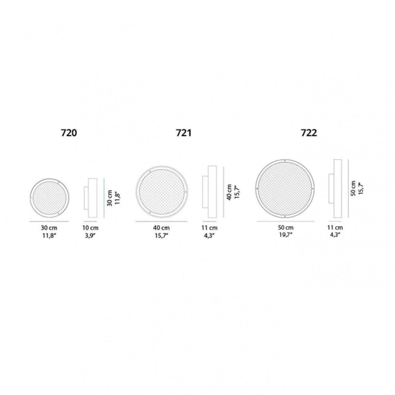Oluce - Berlin Wand-/Deckenleuchte-Leuchten-Oluce-Berlin 720 - H x Ø 10x30cm/mit E14 Fassung-TOJU Interior