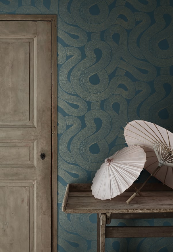 Sandberg - Tapete Zen-Sandberg-Dark Blue-TOJU Interior