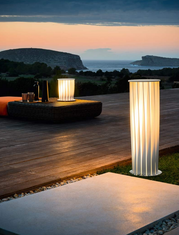 Unopiu - Lampe Aton aus Aluminium mit gedrehten Leisten-Leuchte-Unopiu-TOJU Interior