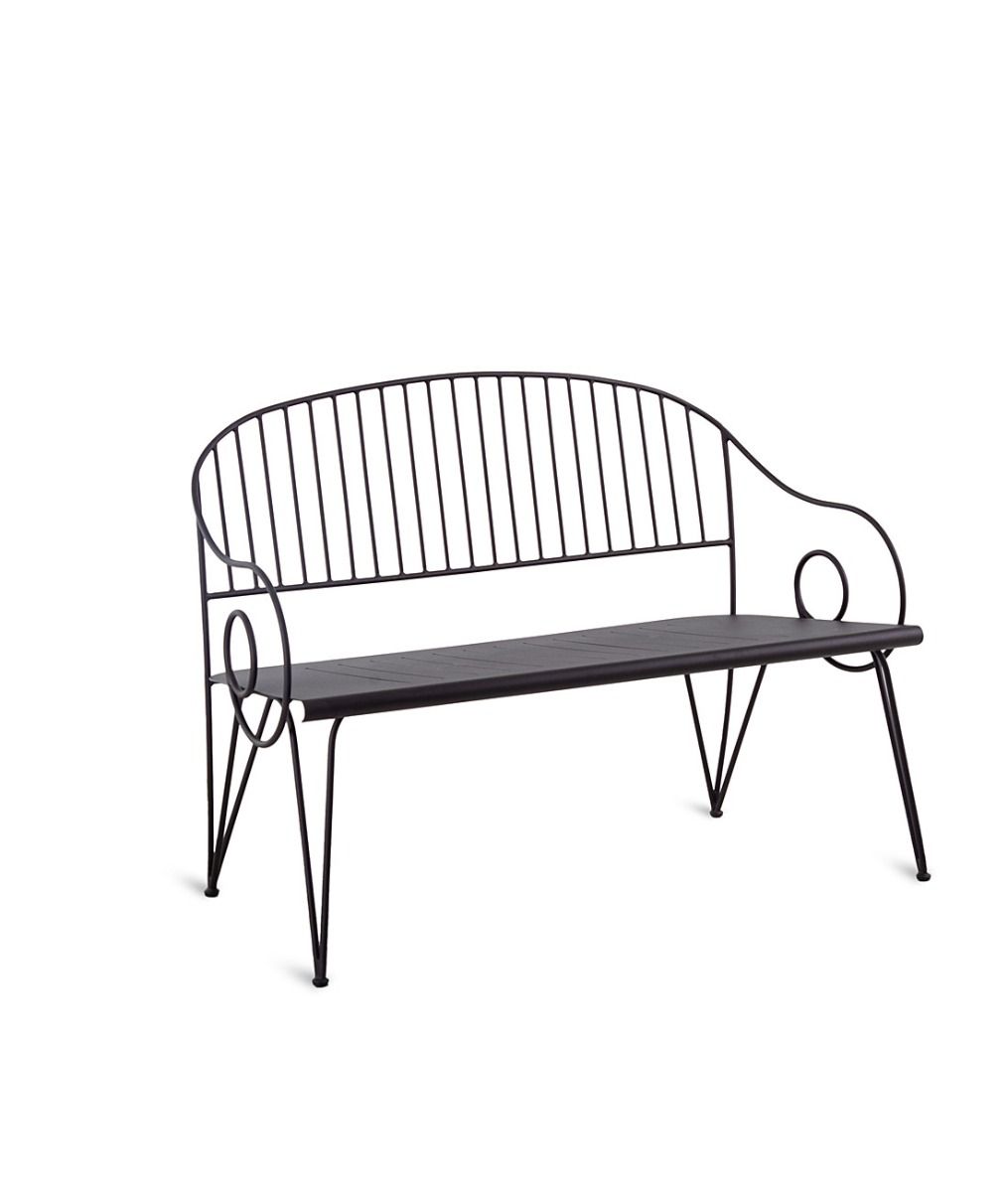 Unopiu - Sitzbank Ariete aus eisen in bronze-Stühle-Unopiu-Ohne Polster-TOJU Interior