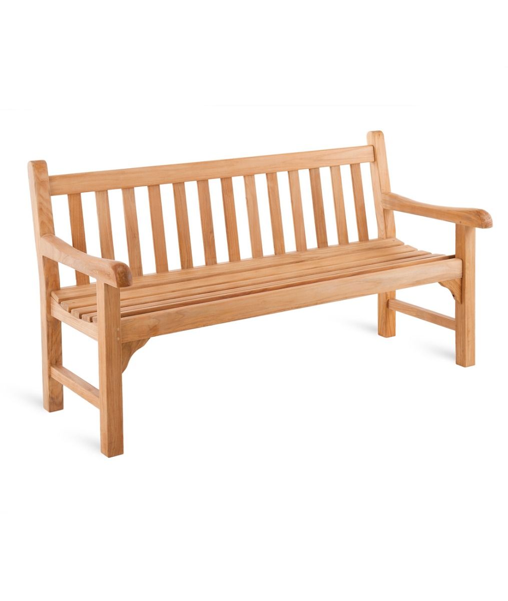 Unopiu - Sitzbank Chelsea aus Teakholz Länge 155 cm-Sitzbänke-Unopiu-ohne Sitzkissen-TOJU Interior