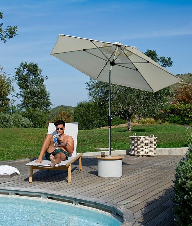 Unopiu - Sonnenschirmständer Schirmständer Lipari aus Beton Ø 45-Sonnenschirmständer-Unopiu-TOJU Interior