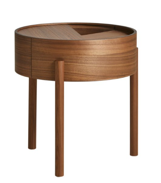 Woud - Tisch Arc-Tische-Woud-ø42 cm x H 45 cm-Walnuss lackiert-TOJU Interior