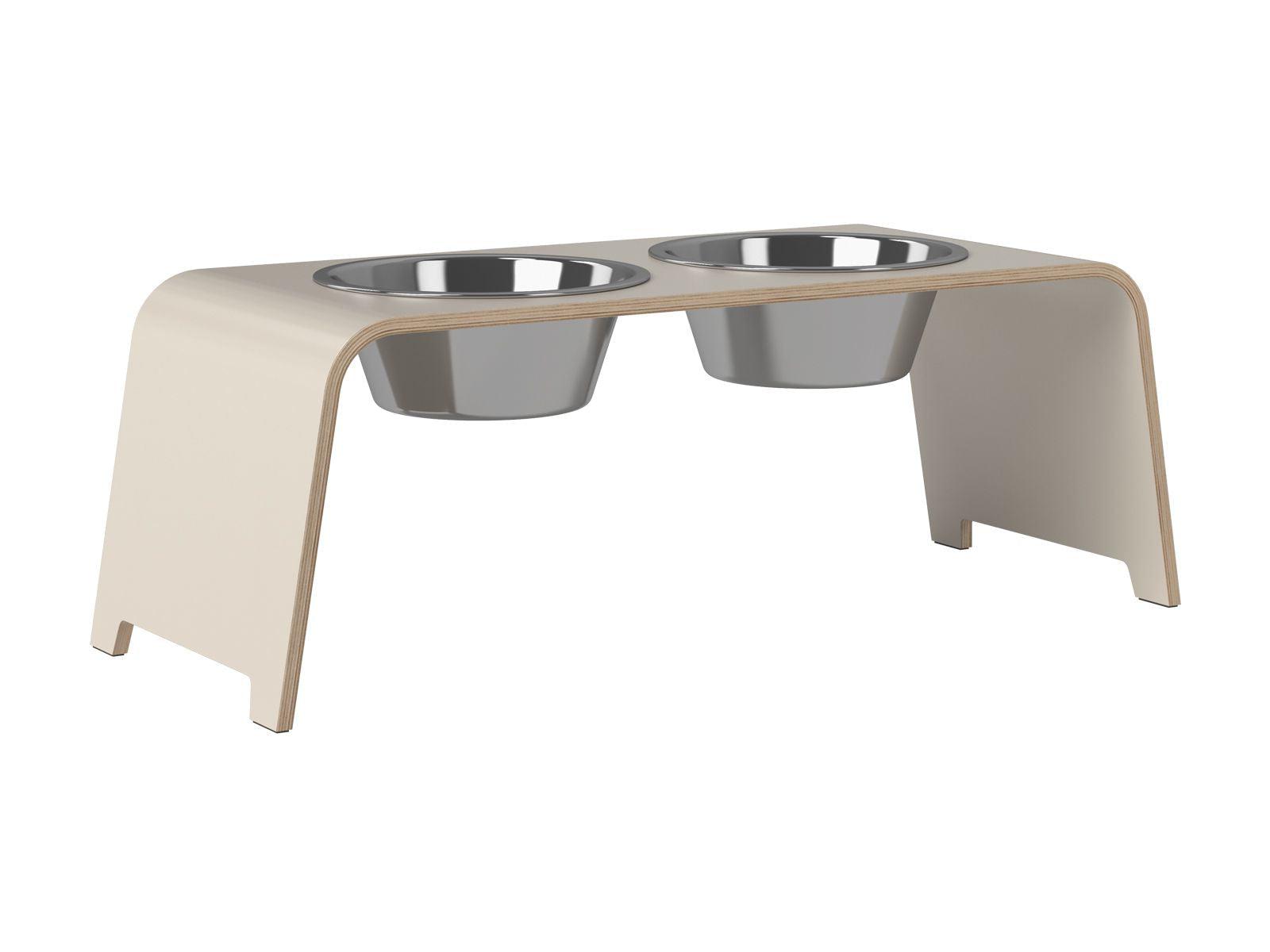 dogBar® L - HPL cashmere grey mit Edelstahl-Hundenapf-dogBar-TOJU Interior