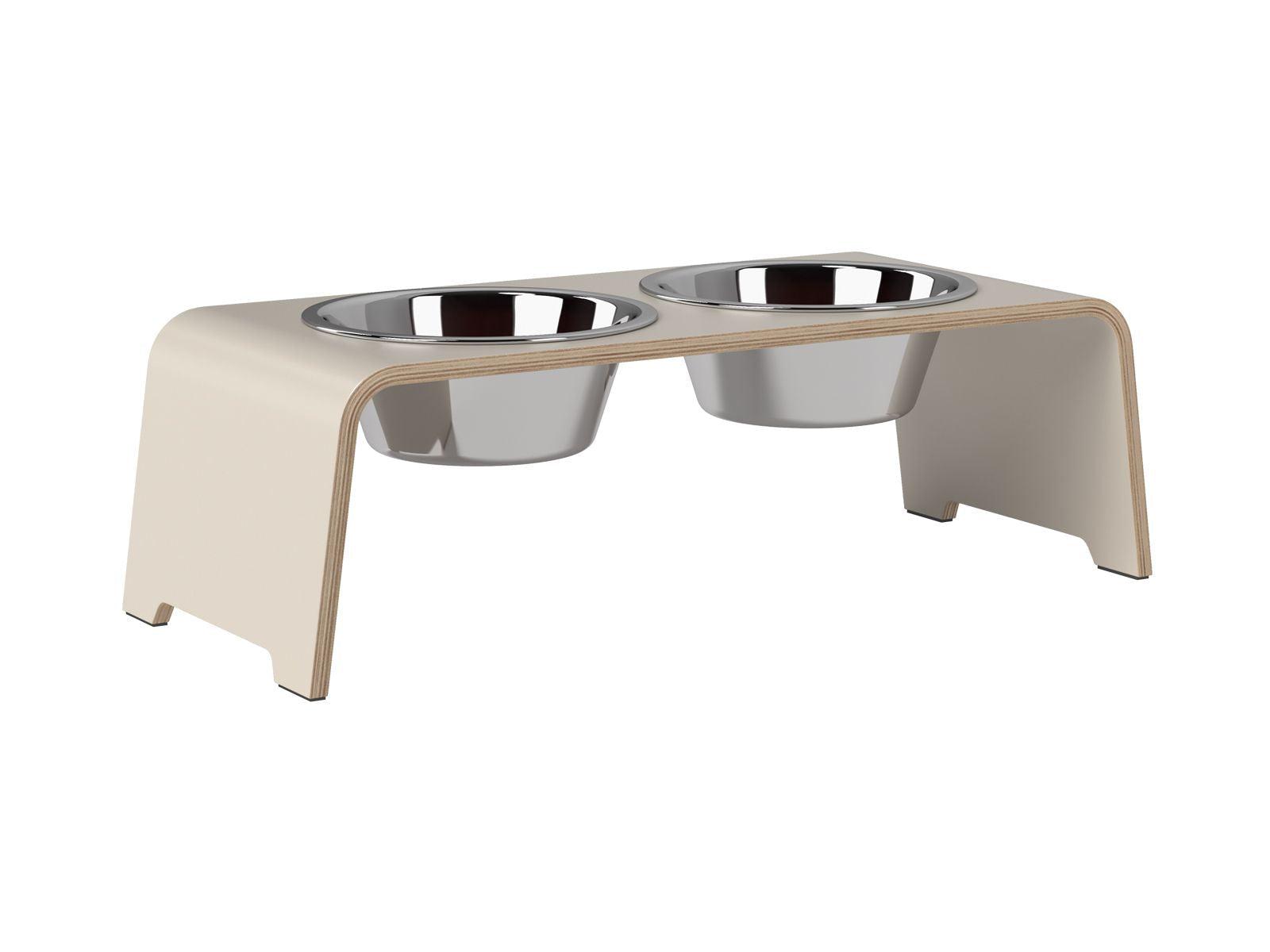 dogBar® M - HPL cashmere grey mit Edelstahl €169,00-Hundenapf-dogBar-TOJU Interior
