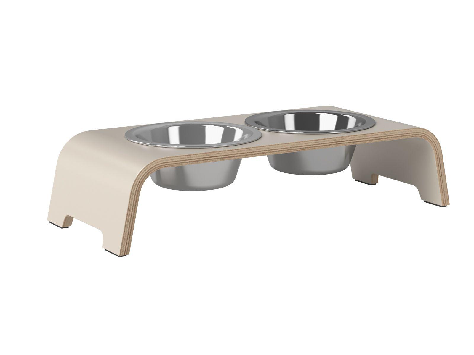 dogBar® S-large - HPL cashmere grey mit Edelstahl-Hundenapf-dogBar-TOJU Interior