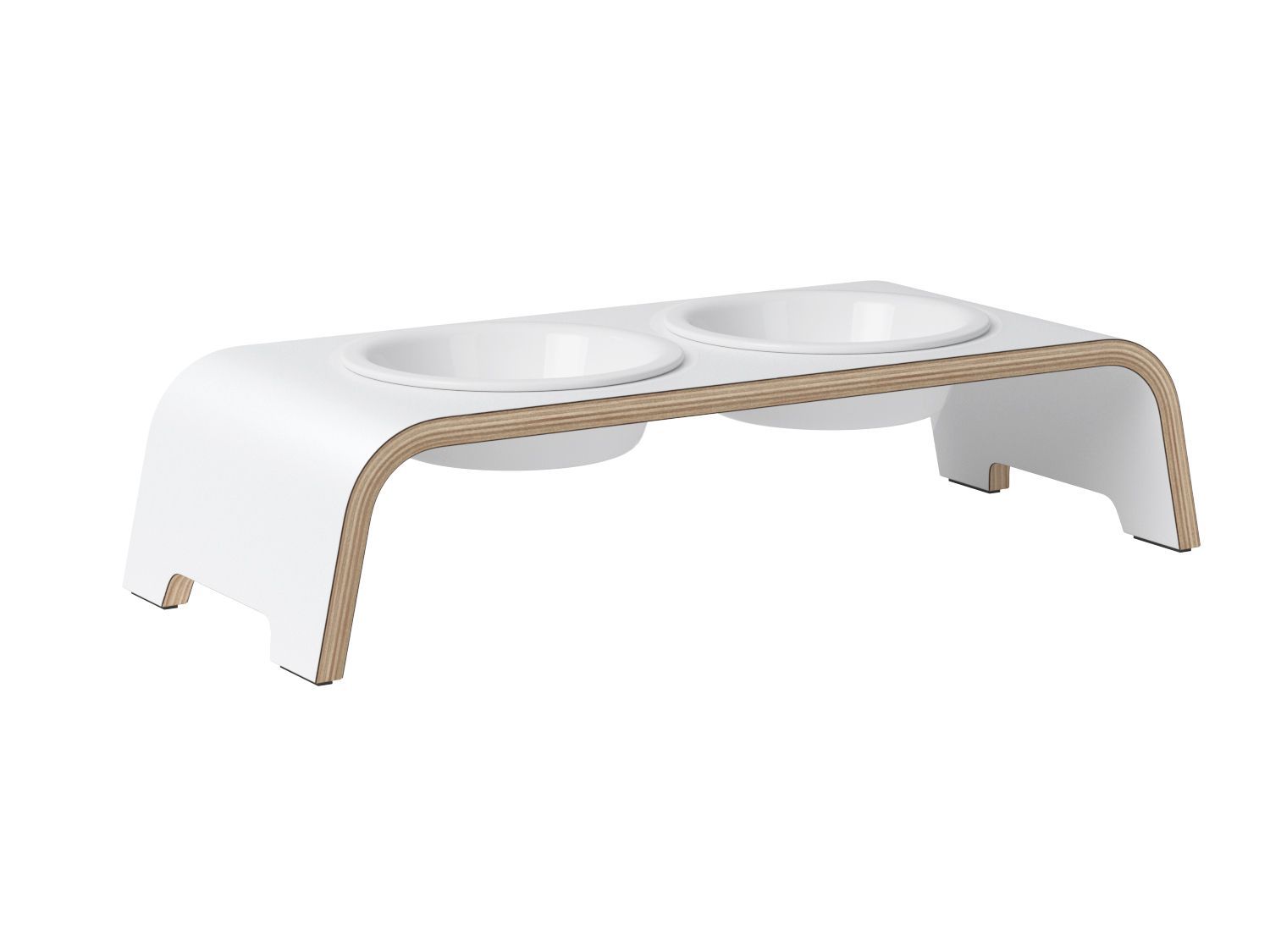 dogBar® S-large - HPL weiß mit Porzellan-dogBar-TOJU Interior