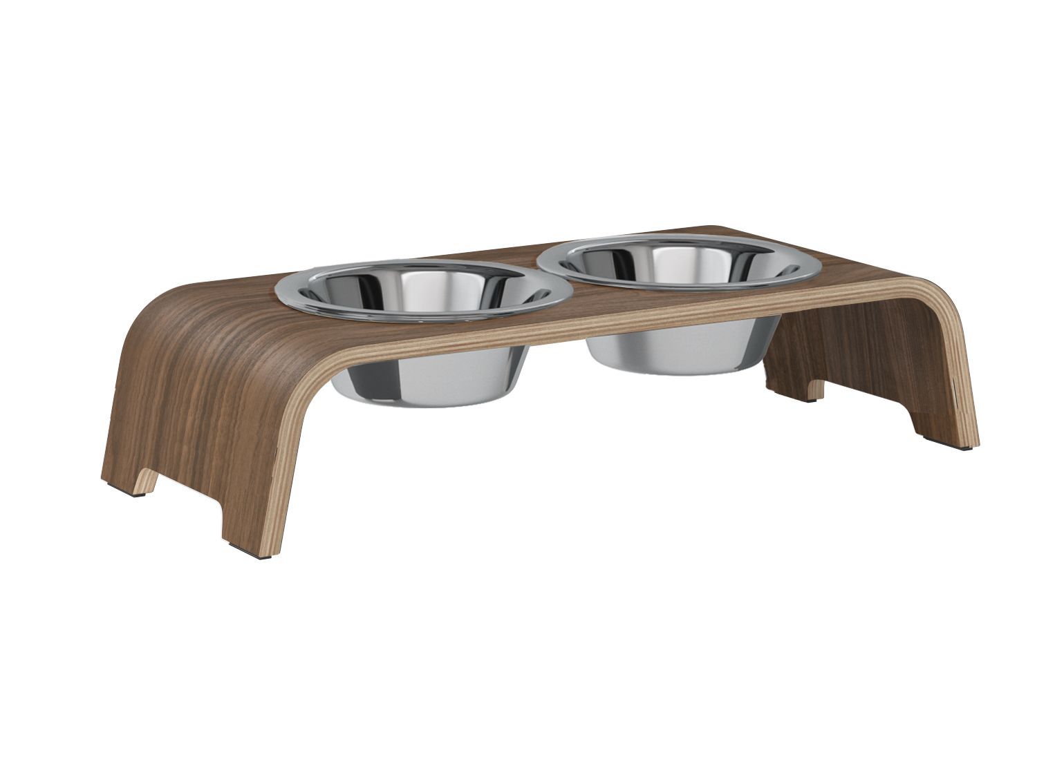 dogBar® S-large - Nussbaum mit Edelstahl-dogBar-TOJU Interior