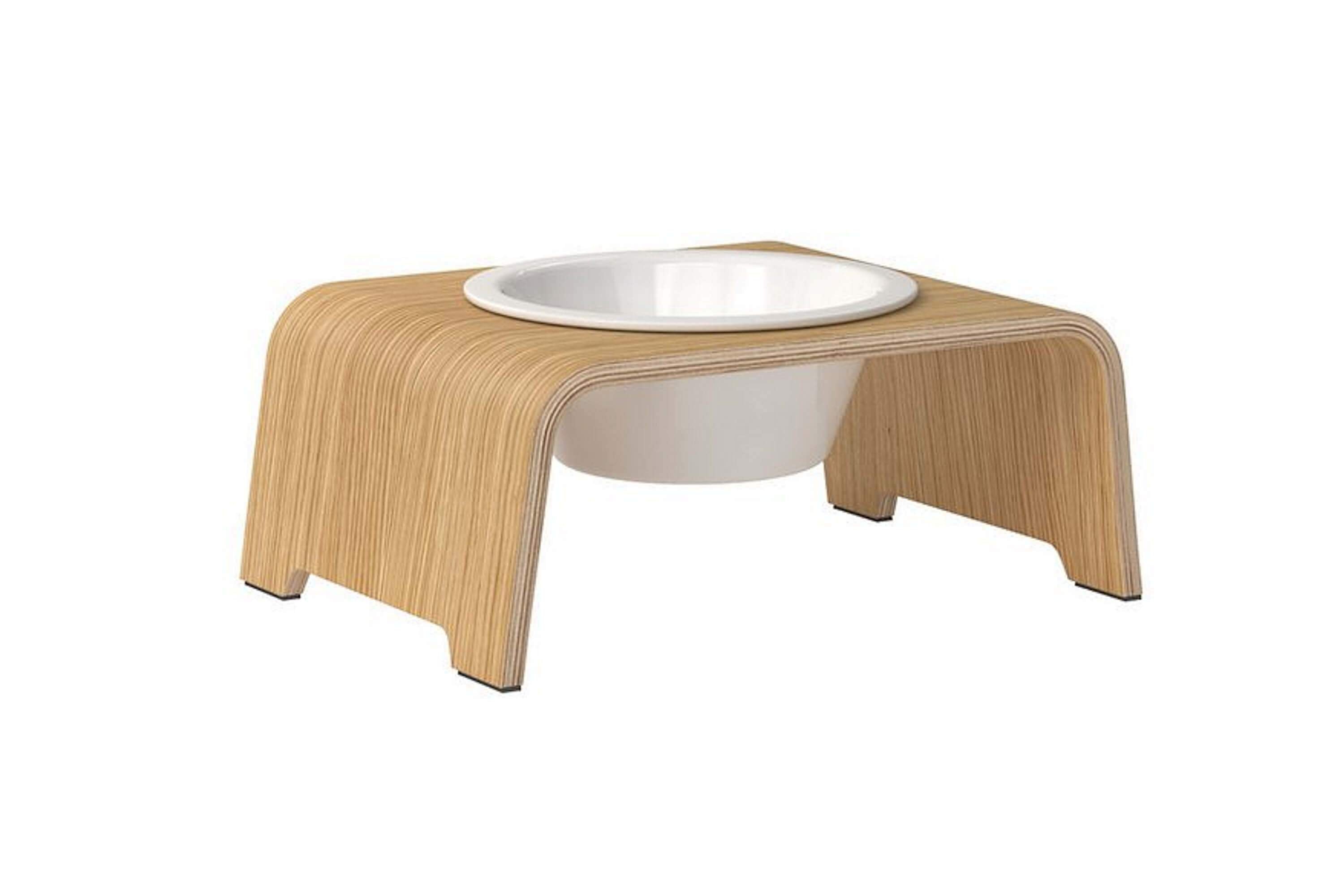 dogBar® Single M small Eiche natur mit Porzellan-dogBar-TOJU Interior