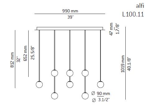 Estiluz Pendelleuchte -Alfi L100.11 - TOJU Interior