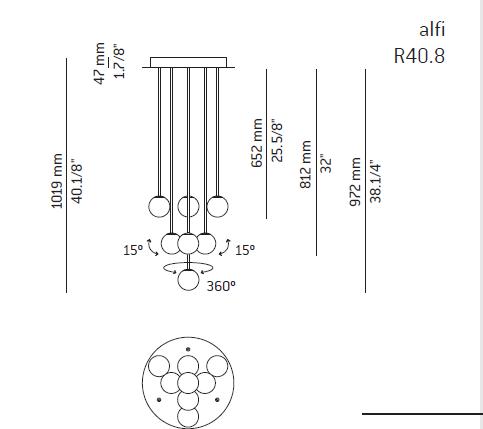 Estiluz Pendelleuchte - Alfi R40.8 - TOJU Interior