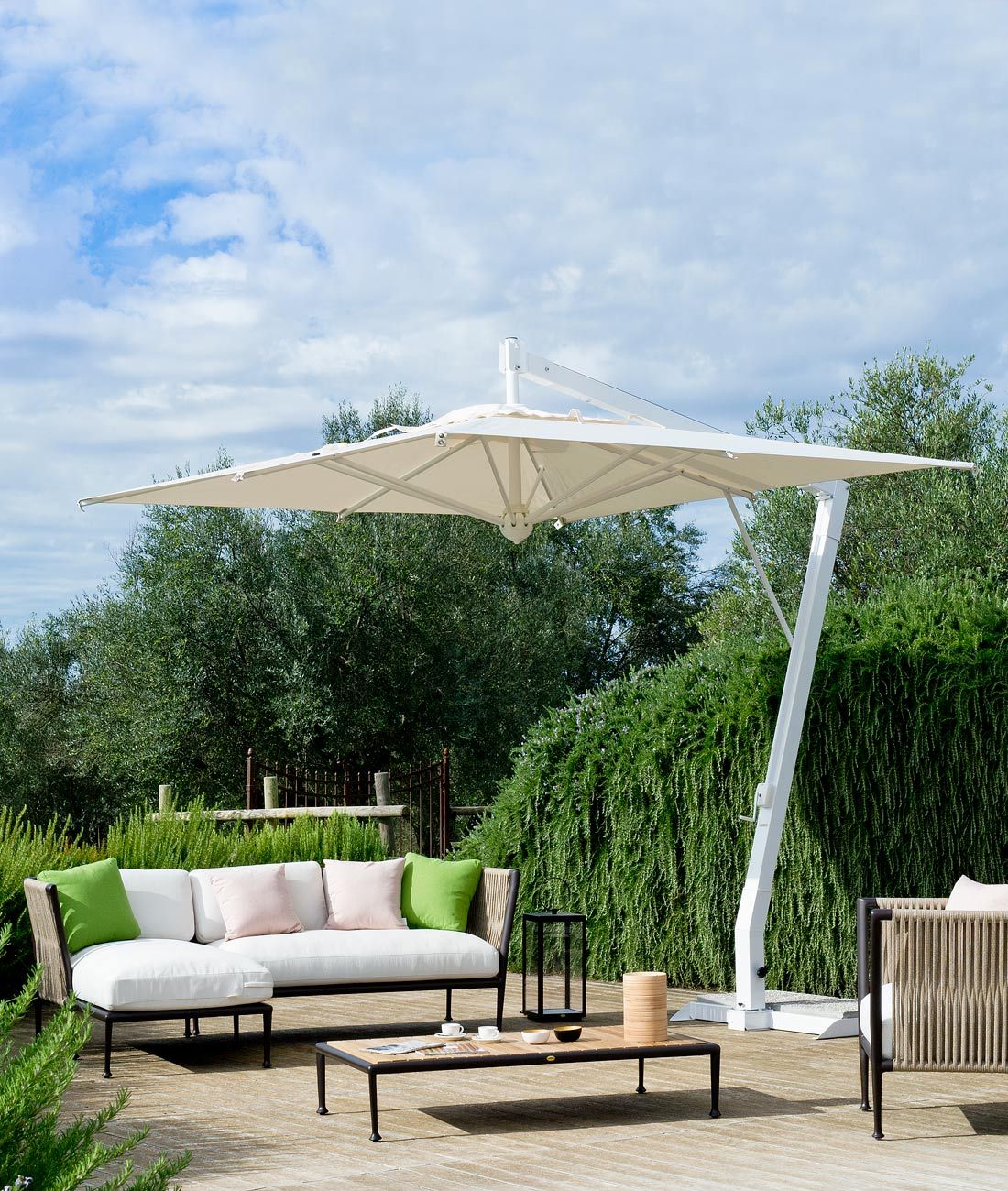 Unopiu - Sonnenschirm Salento quadratisch Seitlicher Mas