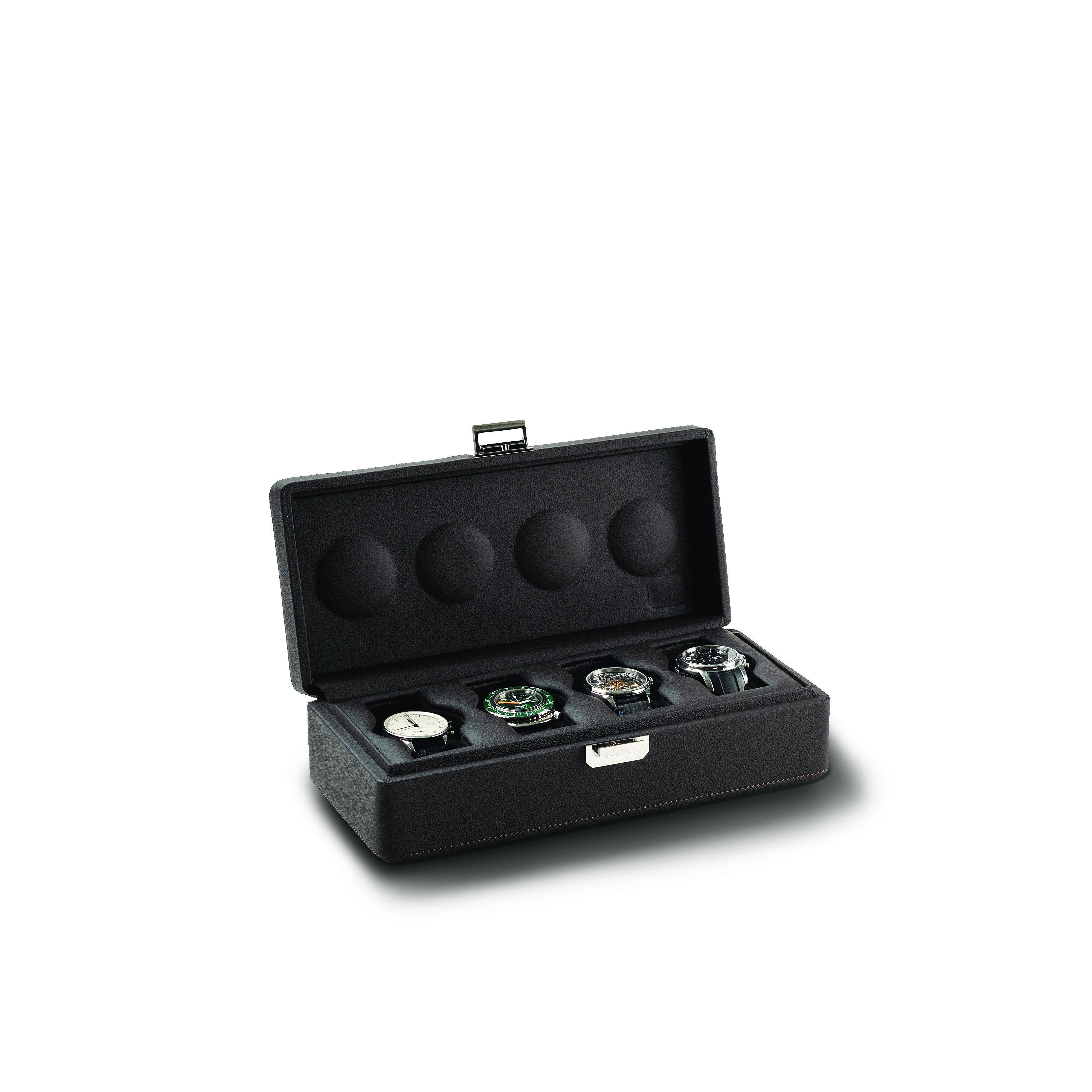 Scatola del Tempo Uhrenbox - VALIGETTA 4 schwarz-TOJU Interior