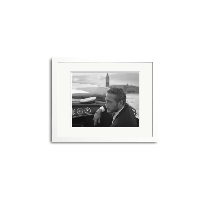 Sonic Editions - Wandbild - Paul Newman, Venice 1963-Wandbild-Sonic Editions-S - 35x28cm-Weiß-TOJU Interior