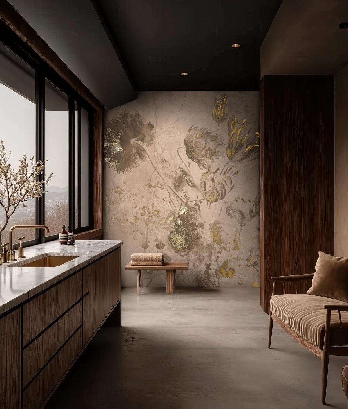 Exklusive Blumentapeten mit floralem Design