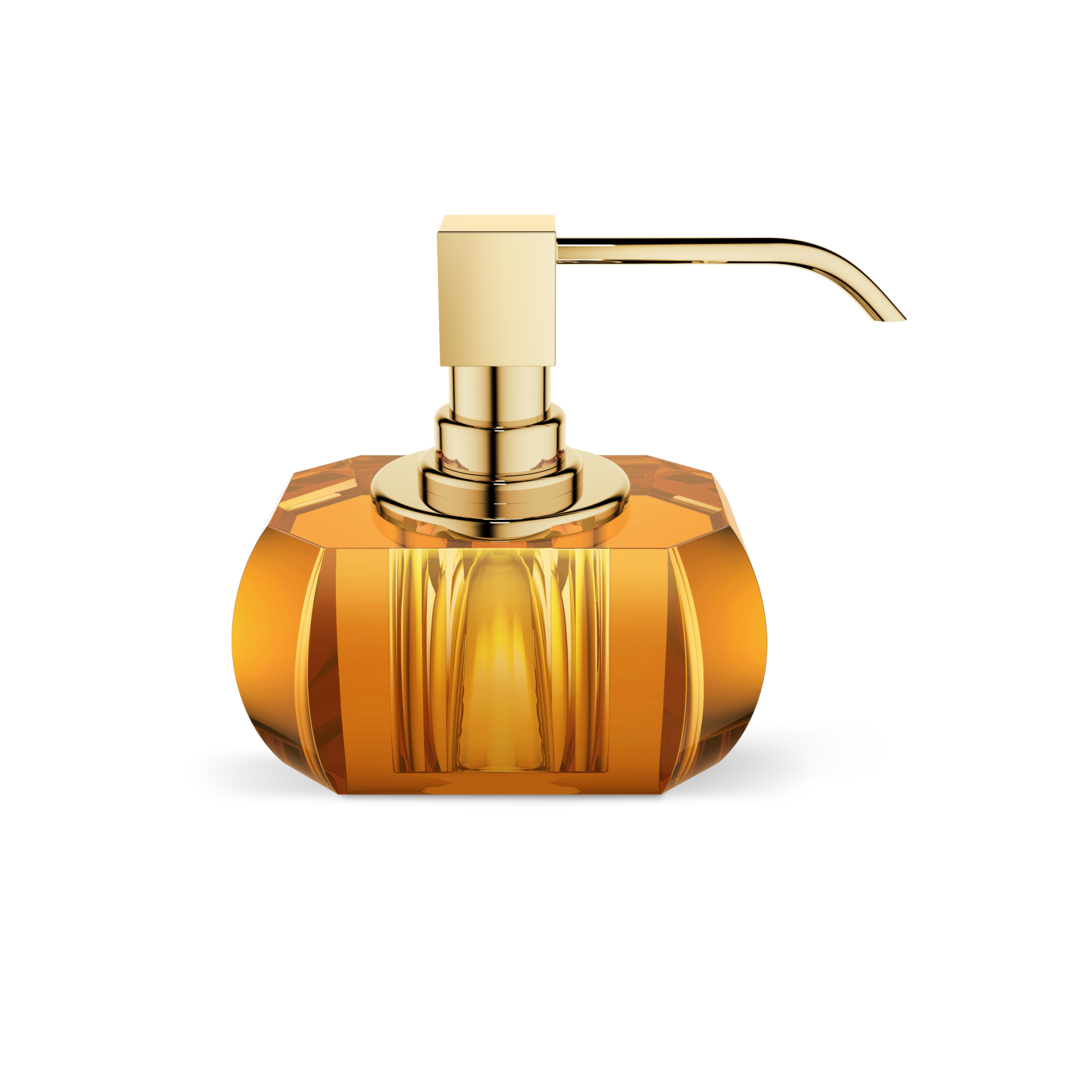 Decor Walther KRISTALL Seifenspender – Bernstein / Gold 24 Karat – Art. 0924481