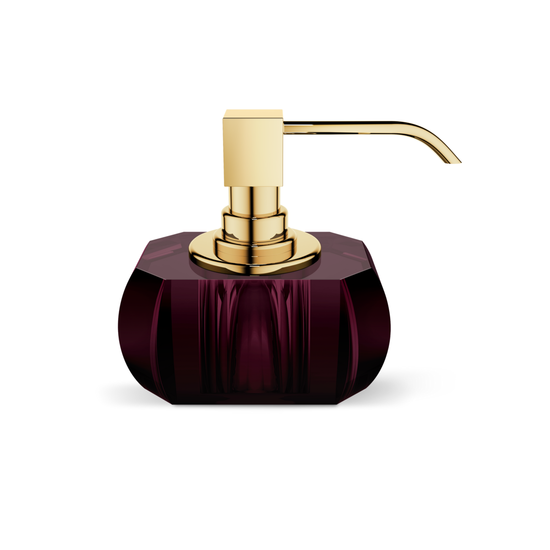 Decor Walther KRISTALL Seifenspender – Rich Burgundy / Gold 24 Karat – Art. 0924497