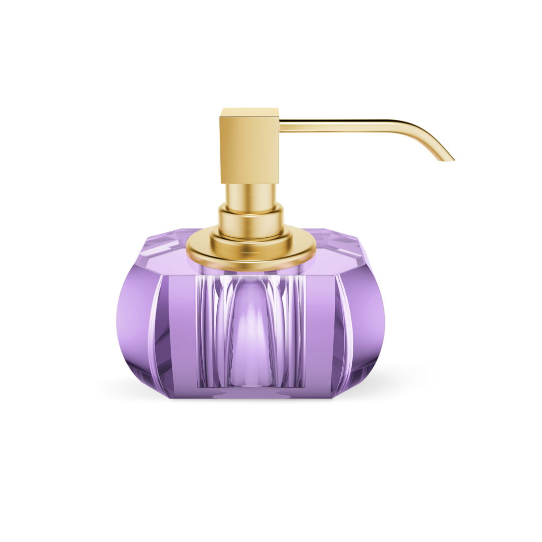 Decor Walther KRISTALL Seifenspender – Violett / Gold Matt 24 Karat – Art. 0933480