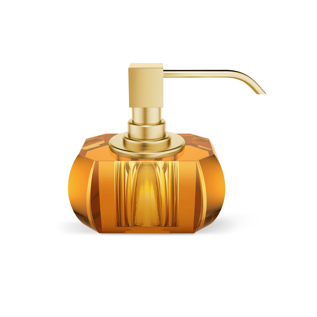 Decor Walther KRISTALL Seifenspender – Bernstein / Gold Matt 24 Karat – Art. 0933481