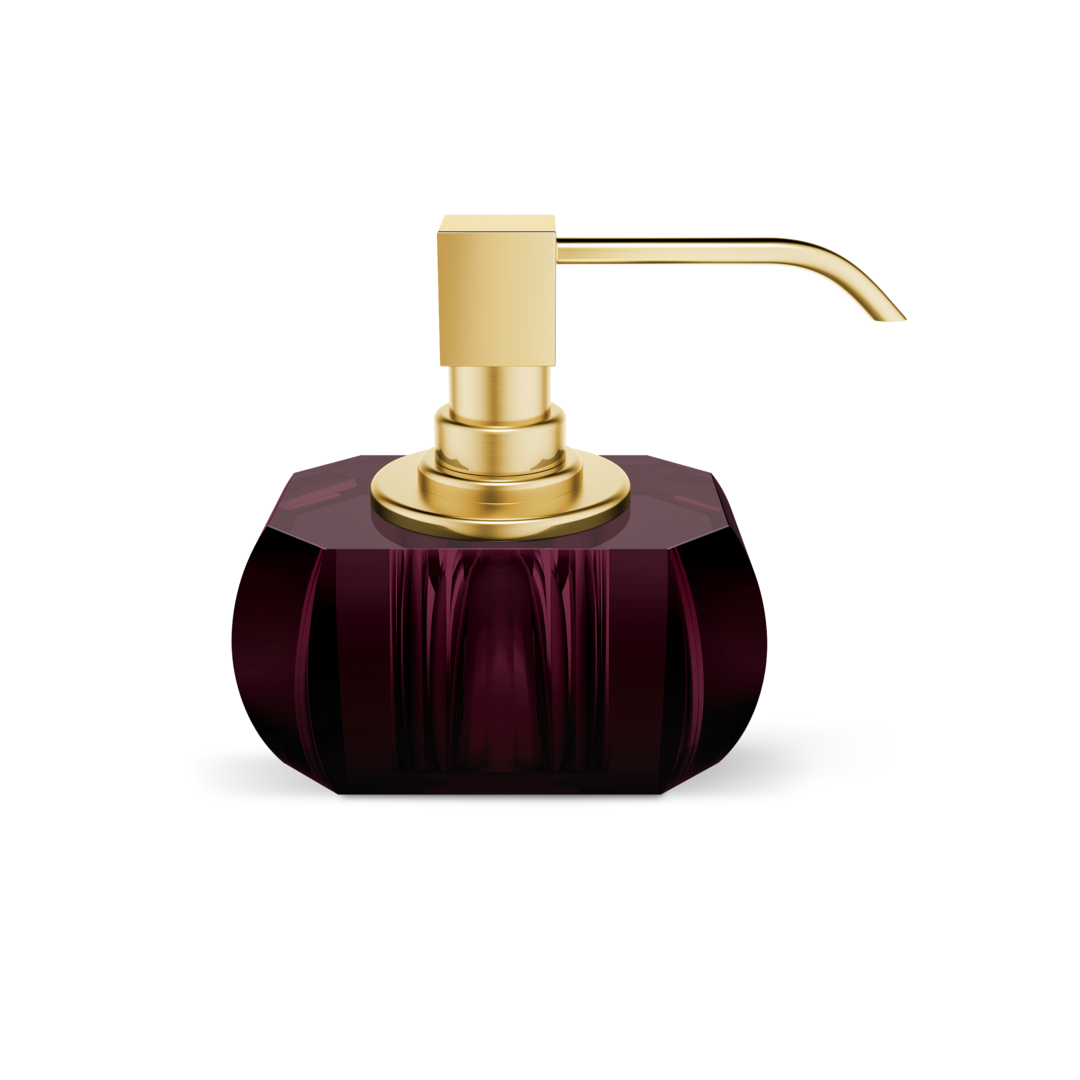 Decor Walther KRISTALL Seifenspender – Rich Burgundy / Gold Matt 24 Karat – Art. 0933497