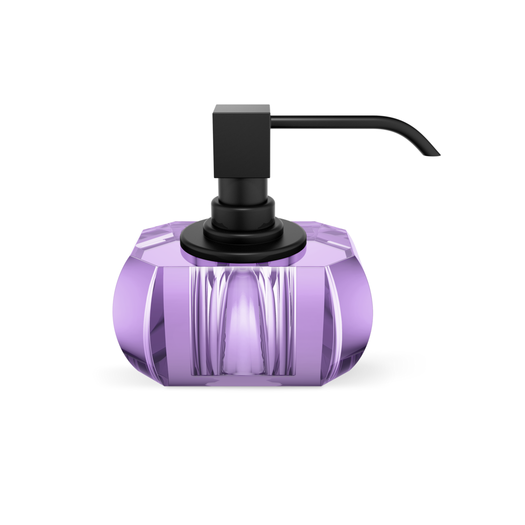 Decor Walther KRISTALL Seifenspender – Violett / Schwarz Matt – Art. 0933580