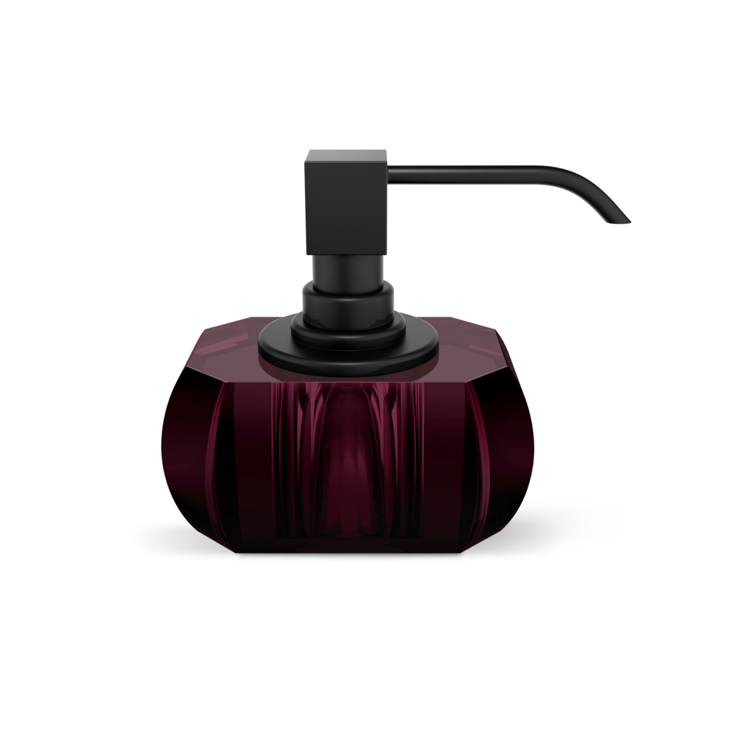Decor Walther KRISTALL Seifenspender – Rich Burgundy / Schwarz Matt – Art. 0933597