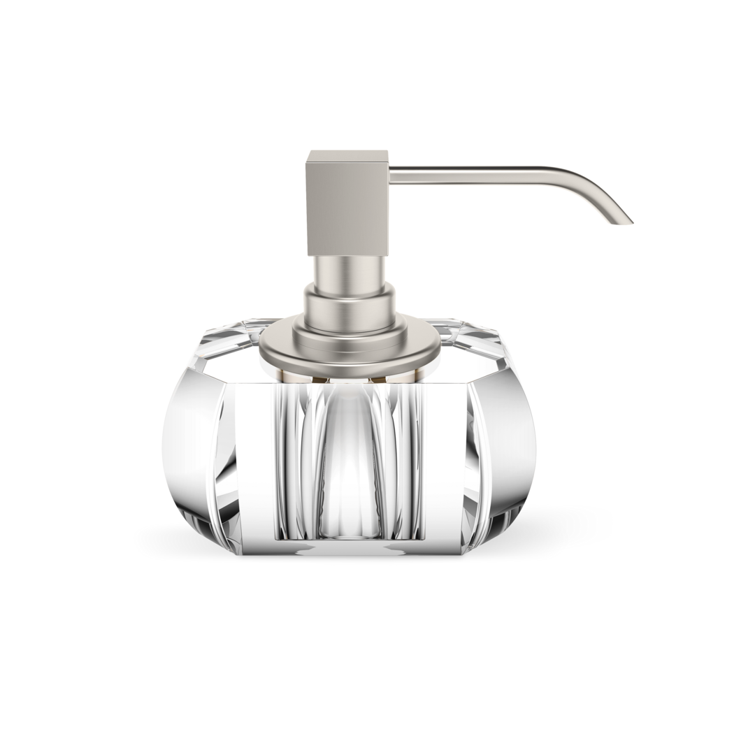 Decor Walther KRISTALL Seifenspender – Kristallklar / Nickel Satiniert – Art. 0939156