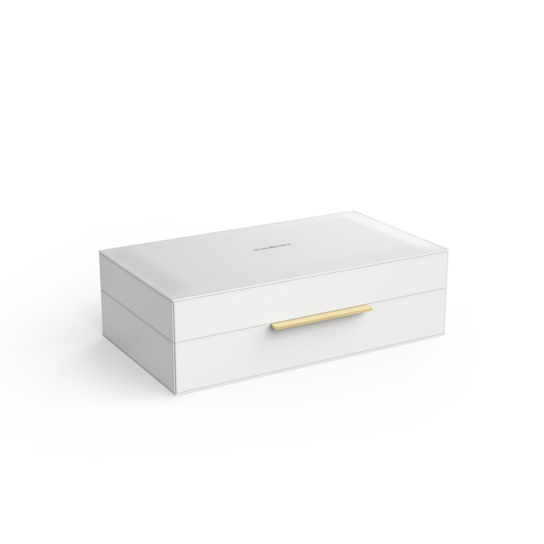 Decor Walther BROWNIE BOX L – Lederimitat weiß – Art. 0939850