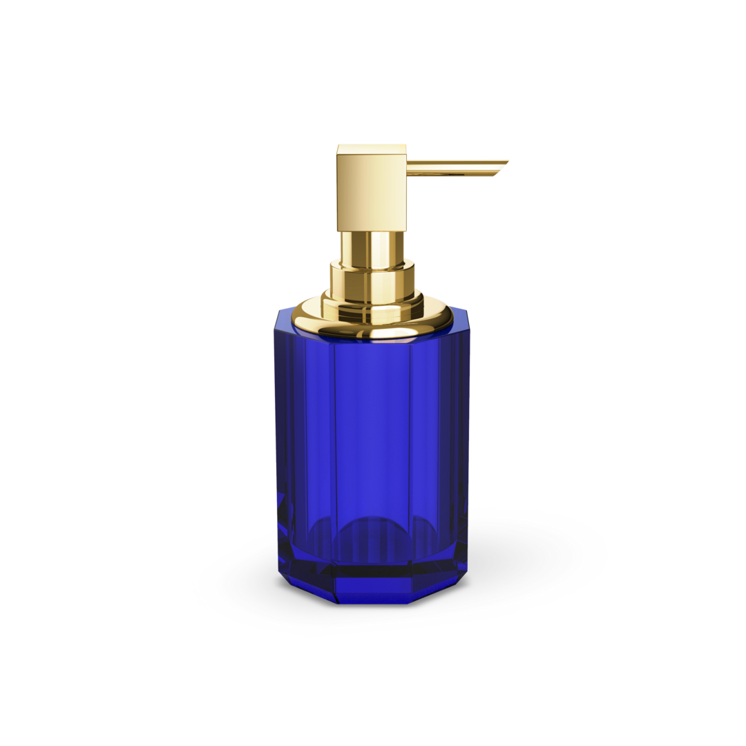 Decor Walther KR SSP 2 KRISTALL Seifenspender – Capri Blau / Gold 24 Karat – Art. 0943595