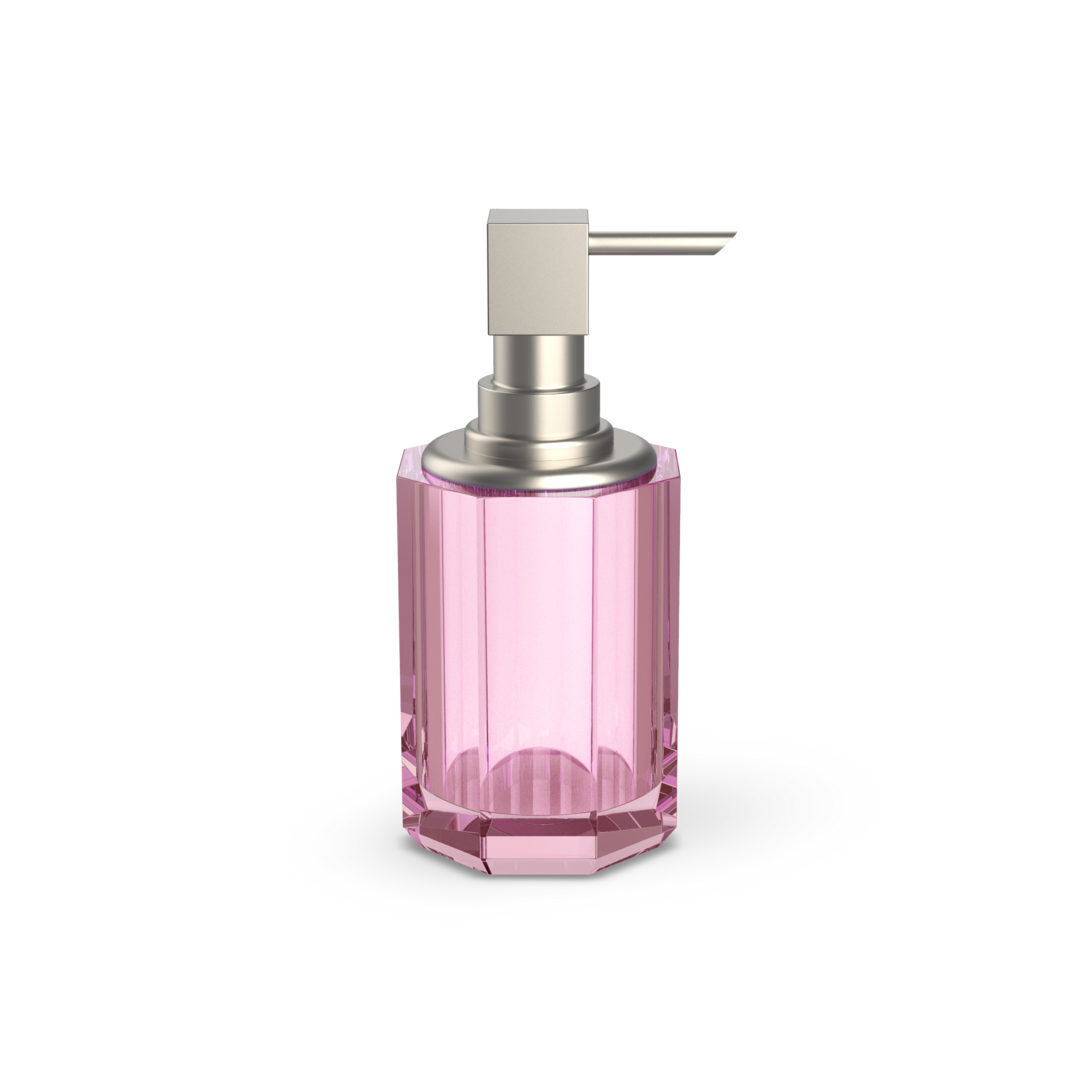 Decor Walther KR SSP 2 KRISTALL Seifenspender – Pink / Nickel satiniert – Art. 0943761