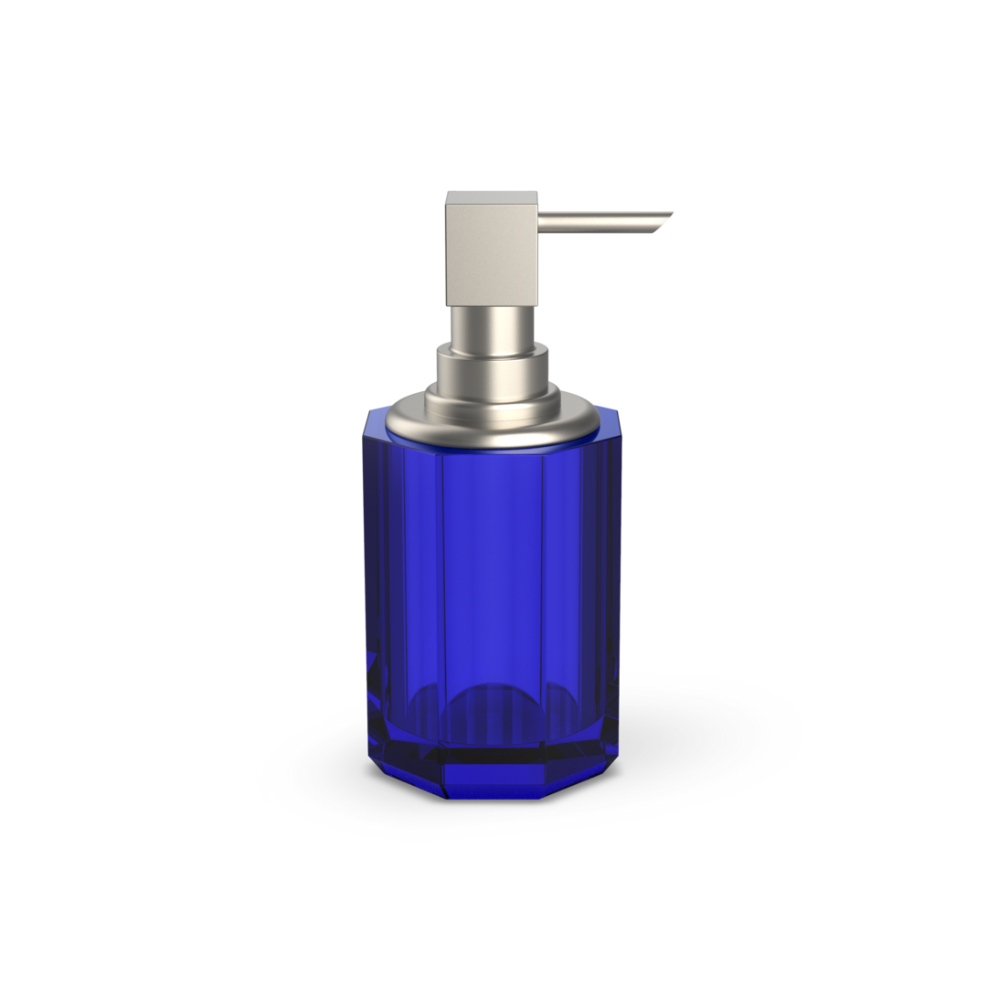 Decor Walther KR SSP 2 KRISTALL Seifenspender – Capri Blau / Nickel satiniert – Art. 0943795