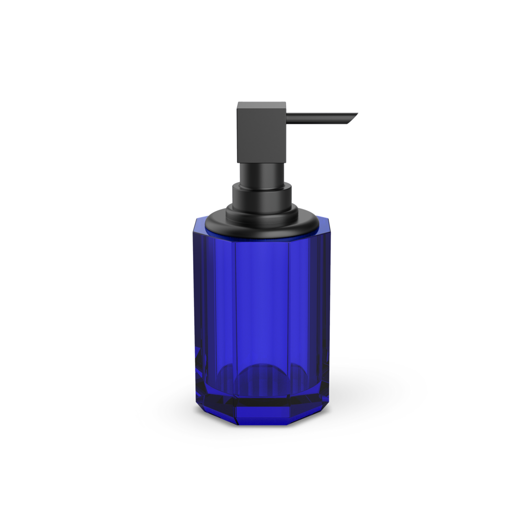 Decor Walther KR SSP 2 KRISTALL Seifenspender – Capri Blau / Schwarz matt – Art. 0943895