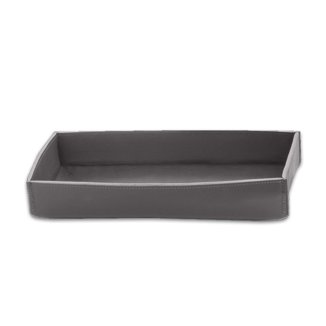 Decor Walther NAPPA TAB L Tablett – Nappa Echtleder rauchgrau – Art. 0938493