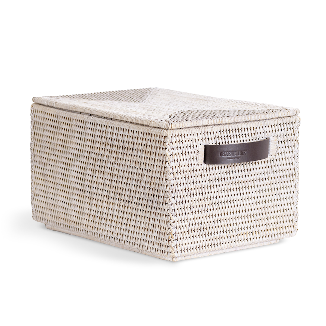 Decor Walther BASKET BOX Aufbewahrungsbox mit Deckel – Rattan hell – Art. 0941091