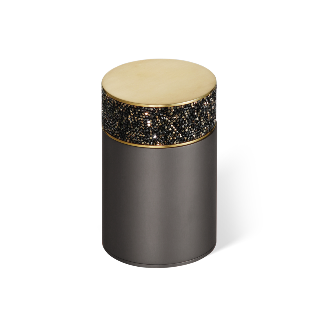 Decor Walther ROCKS BMD 1 Behälter mit Deckel – Dark Metal Matt / Gold matt 24 Karat – Art. 0933767