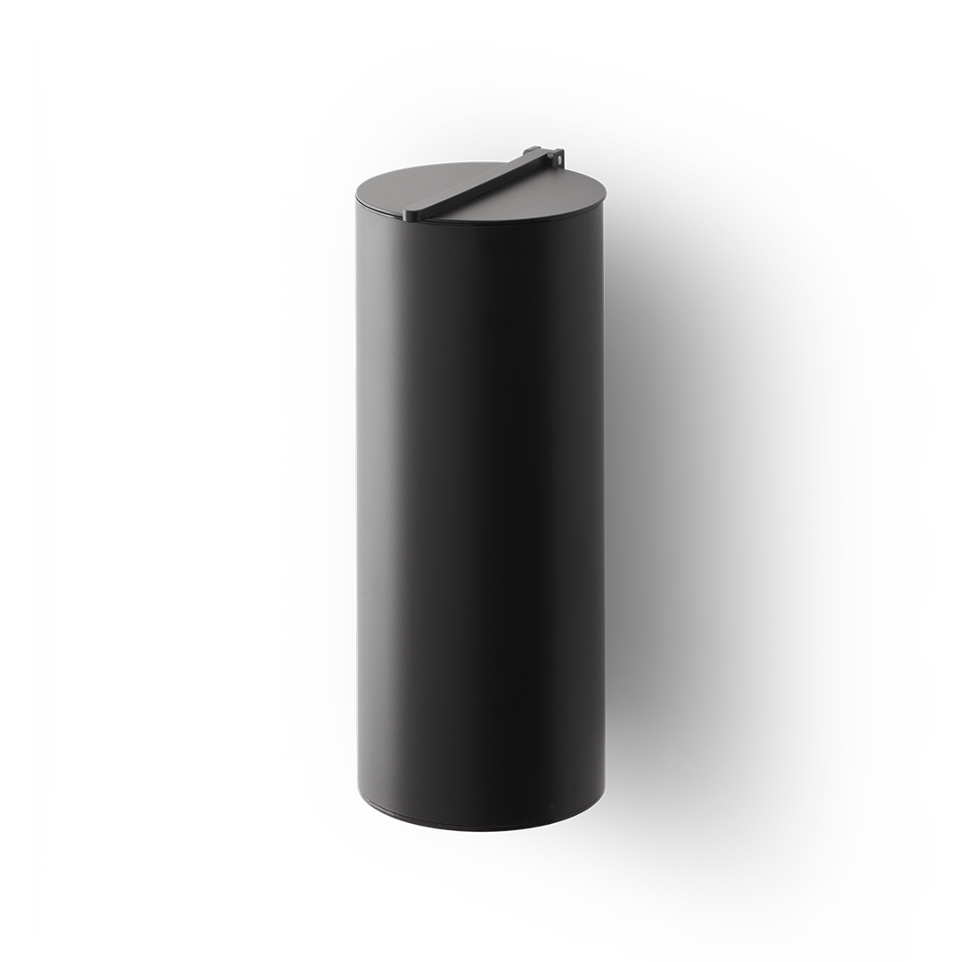 Decor Walther BIN 4 Badeimer wandmontiert – Schwarz matt – Art. 0615160