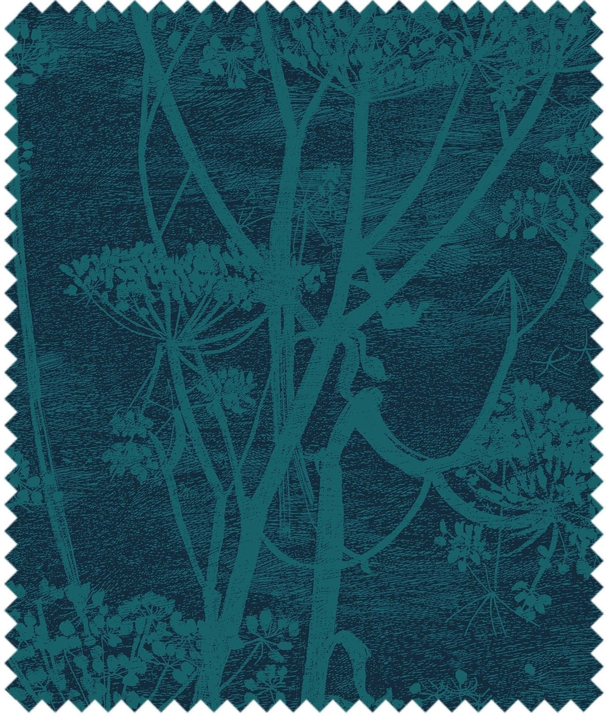 Cole & Son – Stoff Cow Parsley Velvet – F111/5015 – Petrol & Ink