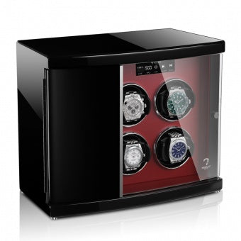 MODALO Uhrenbeweger Timeless für 4+2 Uhren – Schwarz-Rot