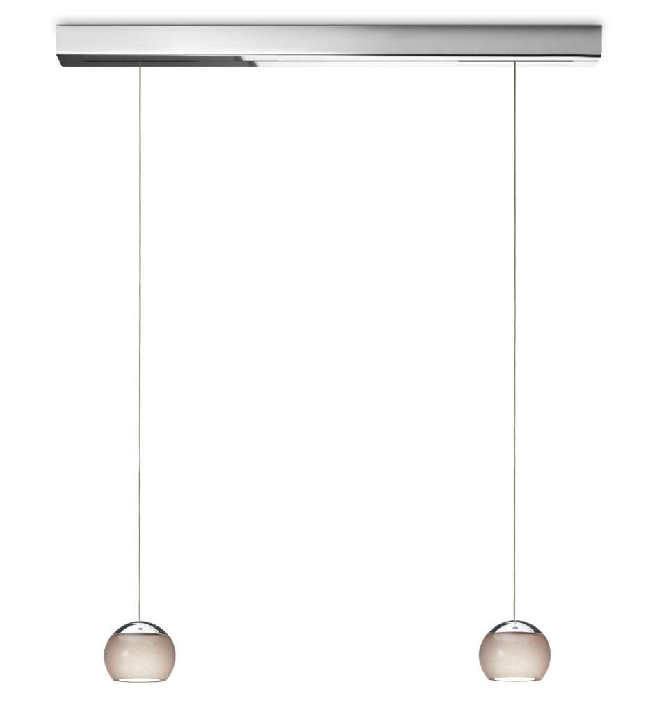 Oligo - Pendelleuchte Balino LED-Pendelleuchte-Oligo-Farbe Baldachin Chrom | Farbe Schirm Diamantgrau-2-flammig-42-880-27-05/44-TOJU Interior