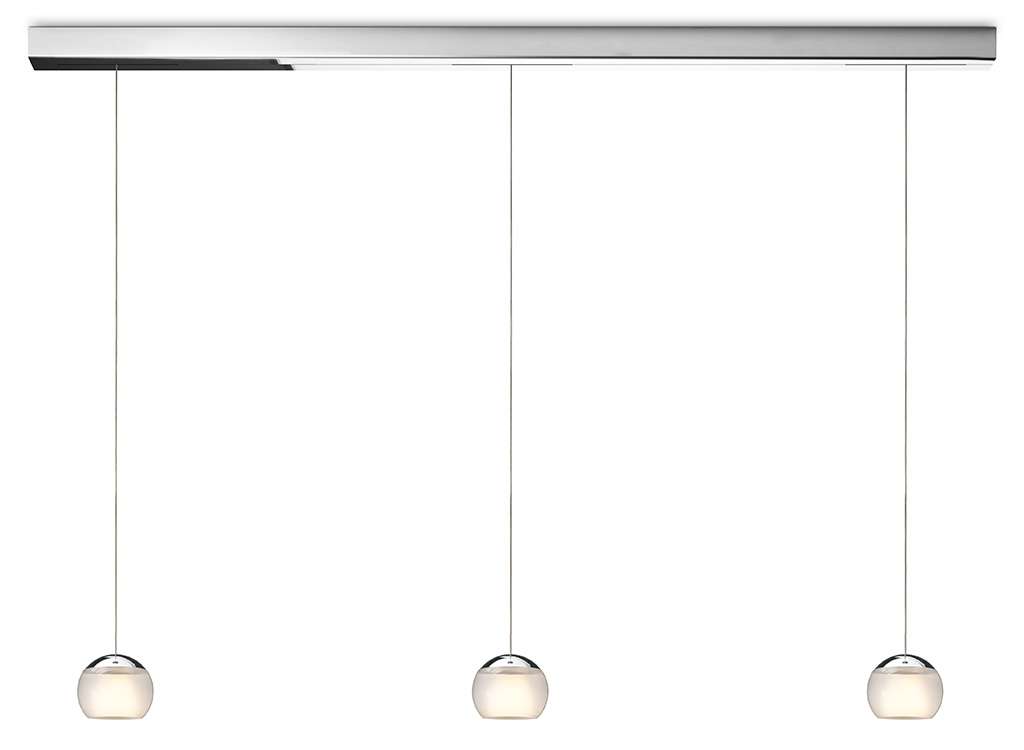 Oligo - Pendelleuchte Balino LED-Pendelleuchte-Oligo-Farbe Baldachin Chrom | Farbe Schirm Satiniert-3-flammig-42-880-34-05/03-TOJU Interior