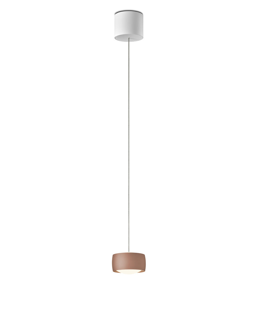 Oligo - Pendelleuchte Grace mit unsichtbarer Höhenverstellung 1-flammig-Pendelleuchte-Oligo-Farbe Baldachin Weiß matt | Farbe Kopf Satin copper-G42-931-41-15-TOJU Interior
