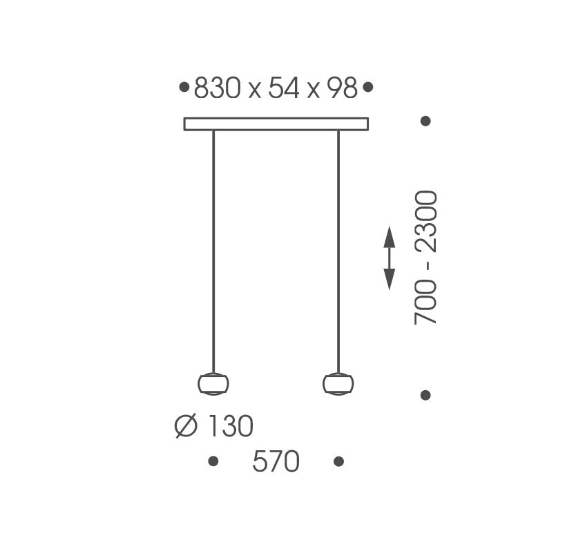 Oligo - Pendelleuchte Grace mit unsichtbarer Höhenverstellung 2 flammig-Pendelleuchte-Oligo--TOJU Interior