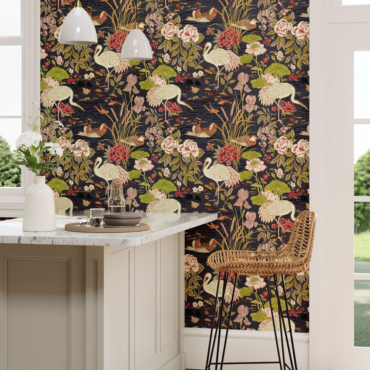 Sanderson - Tapete Crane & Frog-Tapeten-Sanderson--Toju Interior