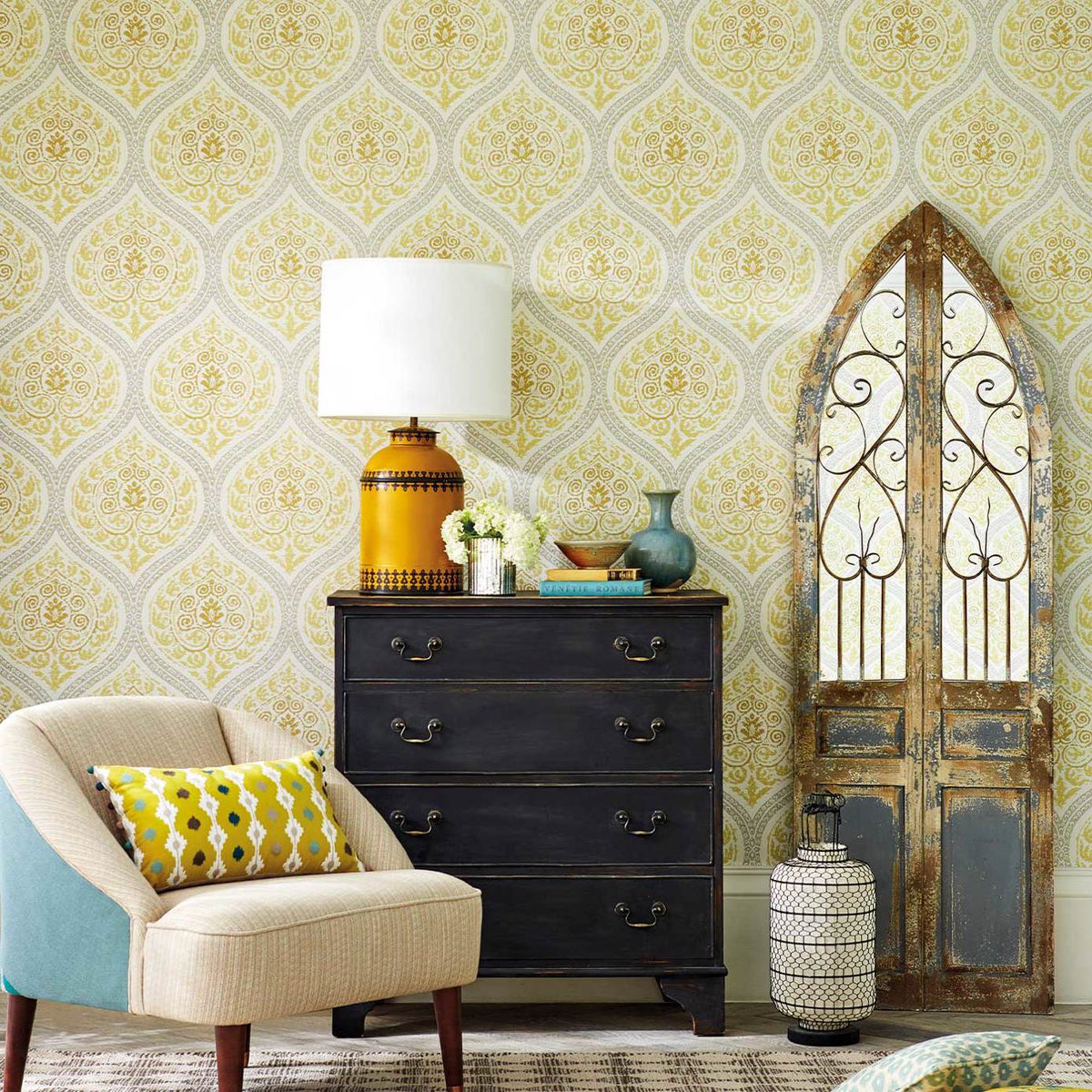 Sanderson - Tapete Mandurai-Tapeten-Sanderson-LEMON 216756-216756-Toju Interior