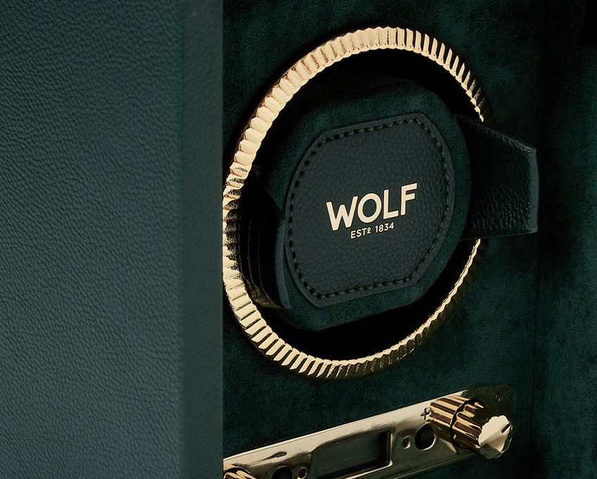 Wolf - Uhrenbeweger British Racing Single watch winder racing green-Uhrenbeweger-Wolf 1834-TOJU Interior