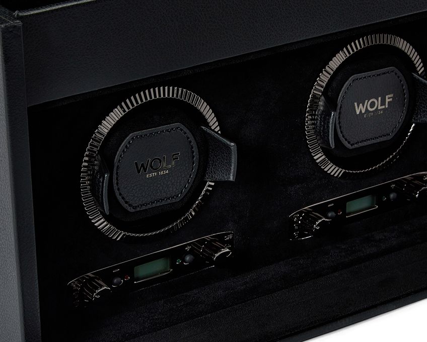 Wolf - Uhrenbeweger British racing black Double Watch Winder-Uhrenbeweger-Wolf 1834-TOJU Interior