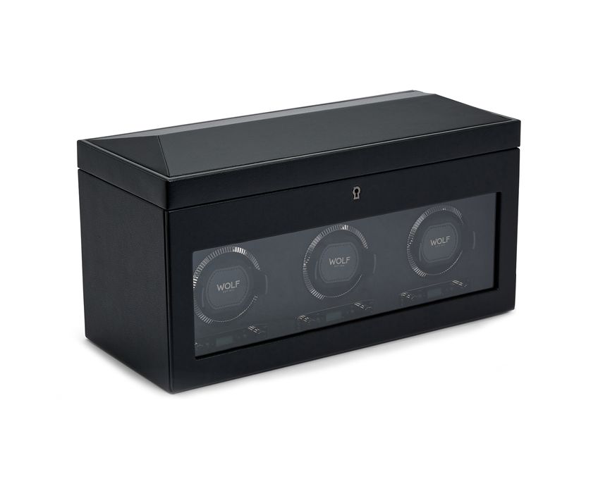 Wolf - Uhrenbeweger - British racing black triple Watch Winder-Uhrenbeweger-Wolf 1834-TOJU Interior