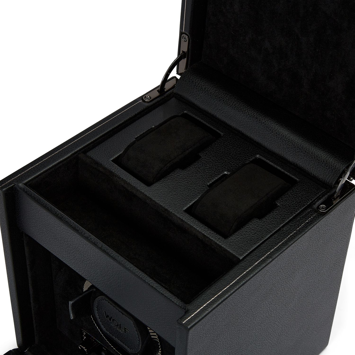 Wolf - Uhrenbeweger british racing single watch winder with storage black-Uhrenbeweger-Wolf 1834-TOJU Interior